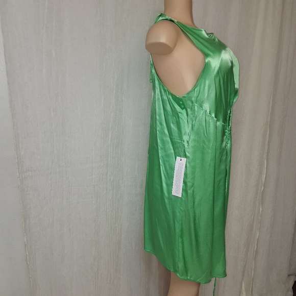 Topshop New  Asymmetrical  Green Dress Women Size US.10 - Picture 12 of 15